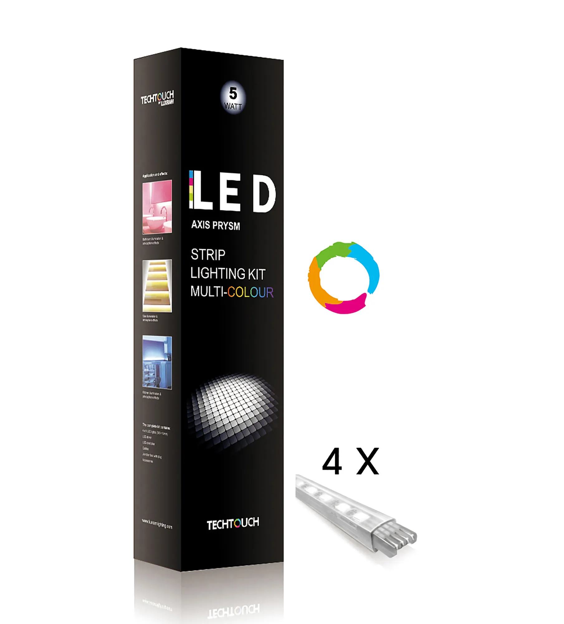 10086  Axis Multi-Colour Kit 4x9 LED Rigid Strips (5W)